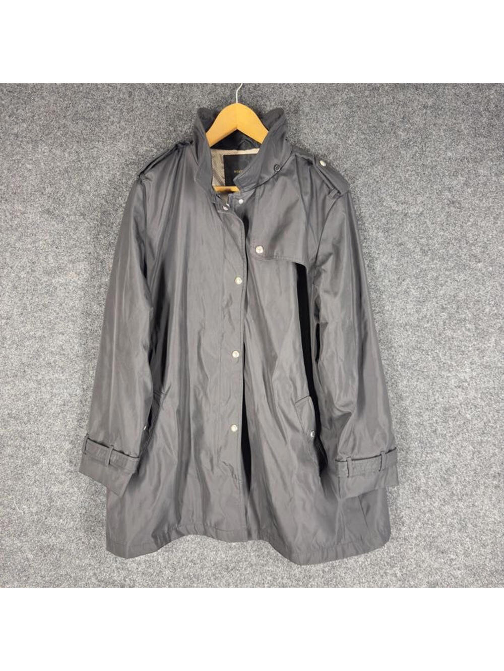 Weatherproof Jacket Women M Medium Black Lined Full Zip Long Sleeve Pockets